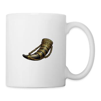 Goldener Hornschmuck - Tasse - Weiß - Rechts