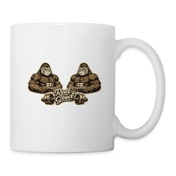 Doppelgorilla Kraftduo Fitness - Tasse - Weiß - Rechts