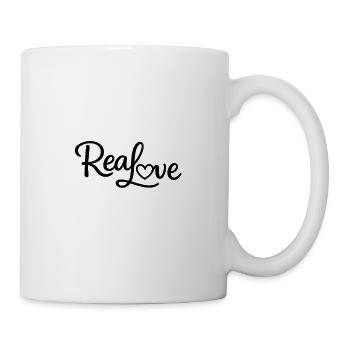 Real Love Silhouette - Tasse - Weiß - Rechts