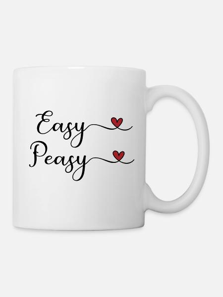 Easy Peasy Heart - Tasse - Weiß