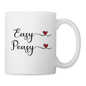Easy Peasy Design with heart - Mug - white - Right