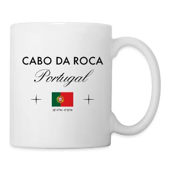 Cabo da Roca Portugal Koordinaten Reise Souvenir - Tasse - Weiß - Rechts