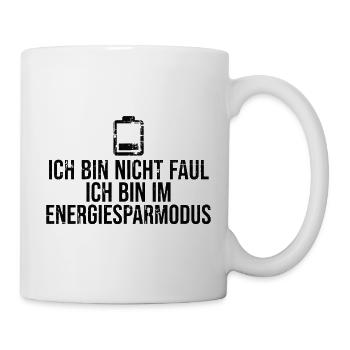 Energiesparmodus An Shirt | Lustiges Geschenk - Tasse - Weiß - Rechts