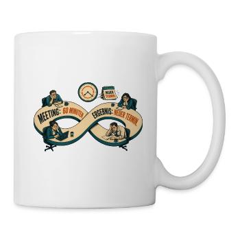 Meeting 60 Min Ergebnis Neuer Termin - Tasse - Weiß - Rechts