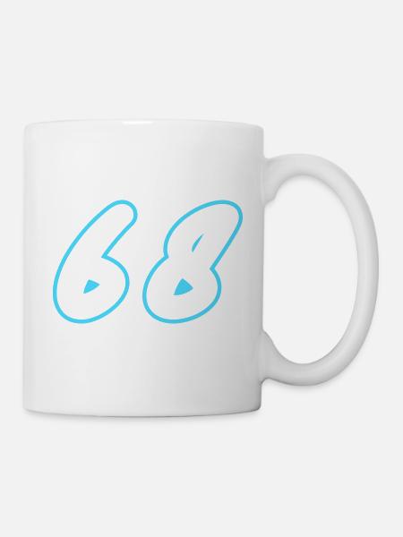 68 Zahl symbol - Tasse - Weiß