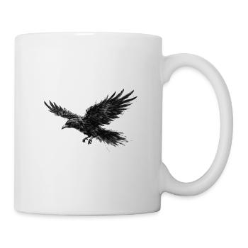 Flying Raven Gothic Graphic - Mug - white - Right