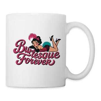 Burlesque Forever: Vintage Pin-Up Schönheit - Tasse - Weiß - Rechts