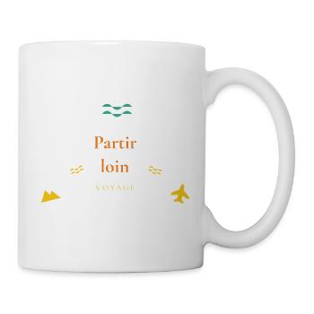 Partir loin — voyage - Mug blanc - blanc - Droite