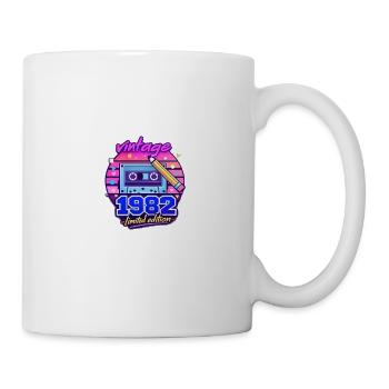 Vintage 1982 Cassette – Limited Edition Retro 80s - Mug - white - Right
