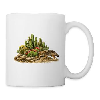 Cactus with Coyote - Mug - white - Right