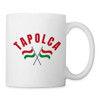 Tapolca Crossed Hungarian Flags  - Mug - white - Right