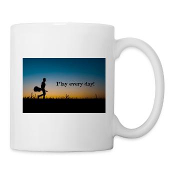 Play every day Evening light - Mug - white - Right
