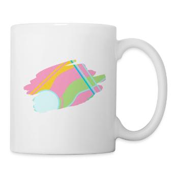 Design abstrait pastel - Mug blanc - blanc - Droite