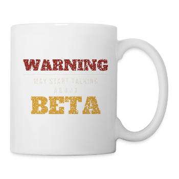 Warning Talks About Beta - Mug - white - Right