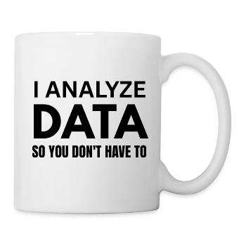 Funny Data Analyst Computer Nerd Gift for Husband - Mug - white - Right