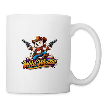 Wild Westie Cowboy Design (Original Design)  - Mug - white - Right