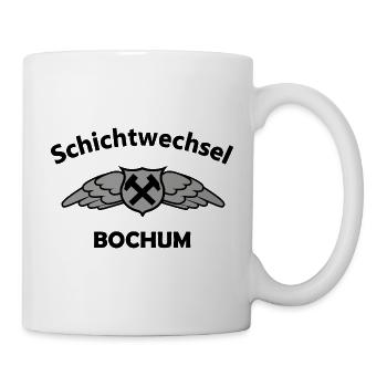 Flügelhammer Bochum Schicht Emblem - Tasse - Weiß - Rechts