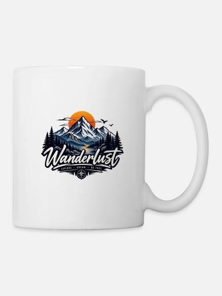 Wanderlust - Tasse - Weiß