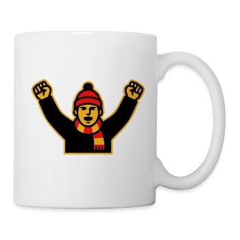 Cheering Soccer Fan Icon - Mug - white - Right