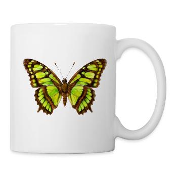 Papillon de malachite Siproeta stelenes Aquarelle - Mug blanc - blanc - Droite