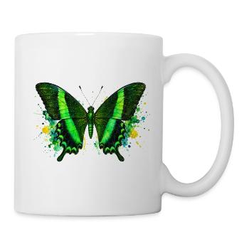 Papilio palinurus à queue d’hirondelle émeraude - Mug blanc - blanc - Droite