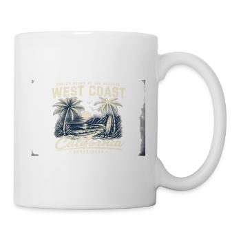 West Coast California Surfstrand - Tasse - Weiß - Rechts