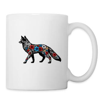 Blütenfuchs Silhouette - Tasse - Weiß - Rechts