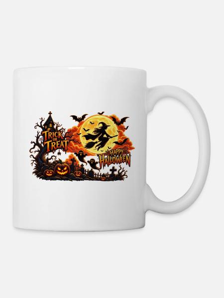Halloween trick or treat - Tasse - Weiß