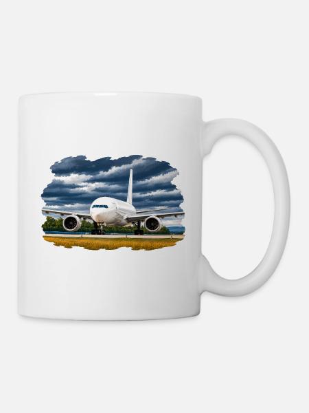 Flugzeug-, Luftfahrtkunst - Tasse - Weiß
