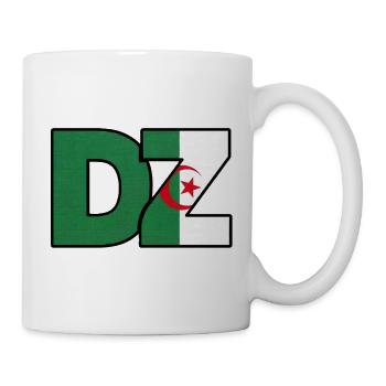 DZ Algerien Flaggentypografie - Tasse - Weiß - Rechts