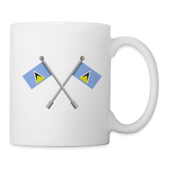 Flagge von Saint Lucia - Tasse - Weiß - Rechts