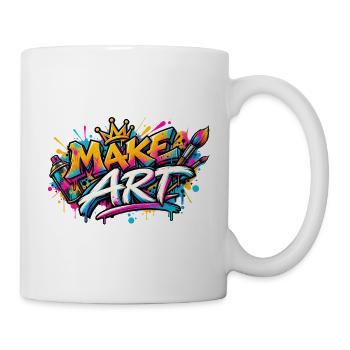 Make Art Graffiti Farbexplosion - Tasse - Weiß - Rechts