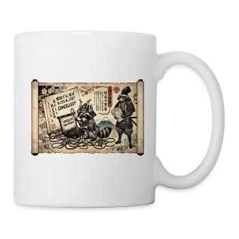 Samurai Zensur Ukiyo-e - Tasse - Weiß - Rechts