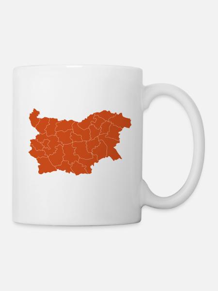 Karte von Bulgarien - Tasse - Weiß