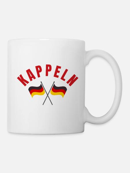 Kappeln Kreuzende Deutsche Flaggen - Tasse - Weiß