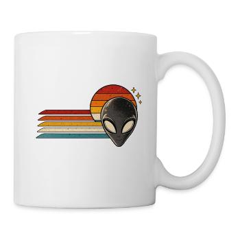 Retro Alien Regenbogenpfad - Tasse - Weiß - Rechts