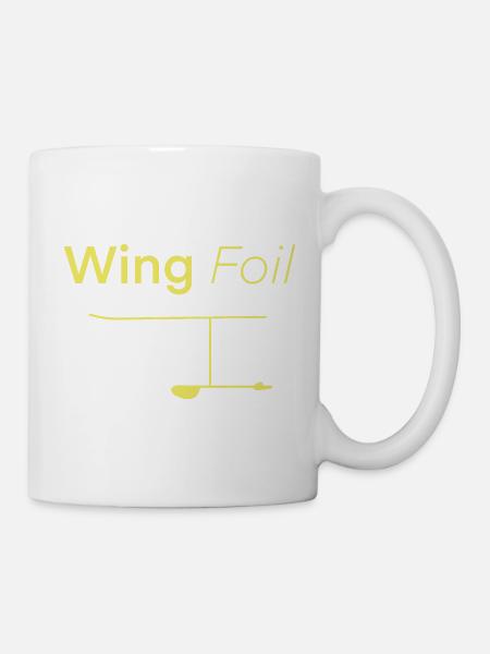 Wing Foil Hydrofoil Board – Wassersport Motiv - Tasse - Weiß