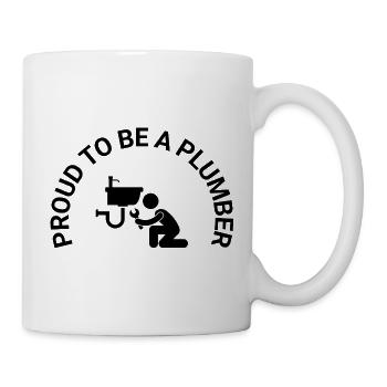 Proud To Be A Plumber (black) - Tasse - Weiß - Rechts