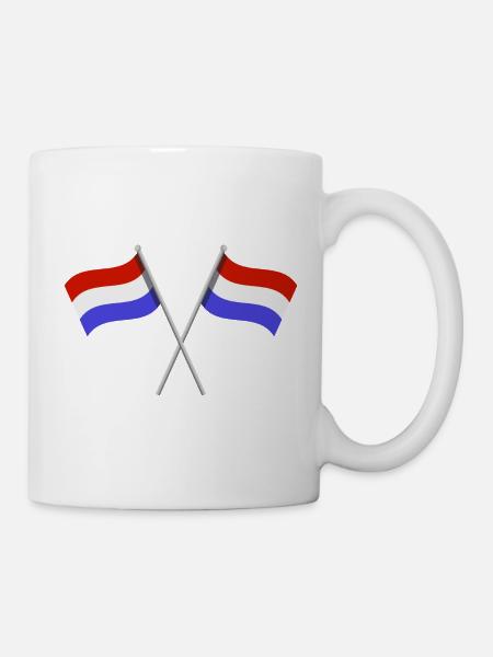 Niederländische Flagge - Tasse - Weiß