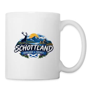Schottland – Highlands & Freiheit - Tasse - Weiß - Rechts