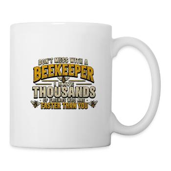 Leg dich nicht mit einem Imker an, lustiger Bienenjahrgang - Tasse - Weiß - Rechts