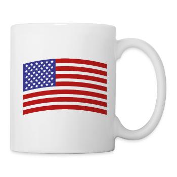 Flagge der Vereinigten Staaten - Tasse - Weiß - Rechts