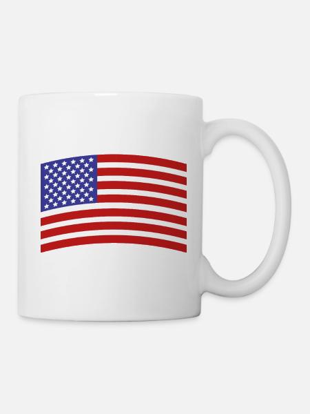 Flagge der Vereinigten Staaten - Tasse - Weiß