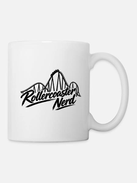 Rollercoaster Nerd - Tasse - Weiß