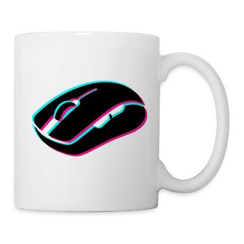 Gaming Maus Glitch Grafik - Tasse - Weiß - Rechts