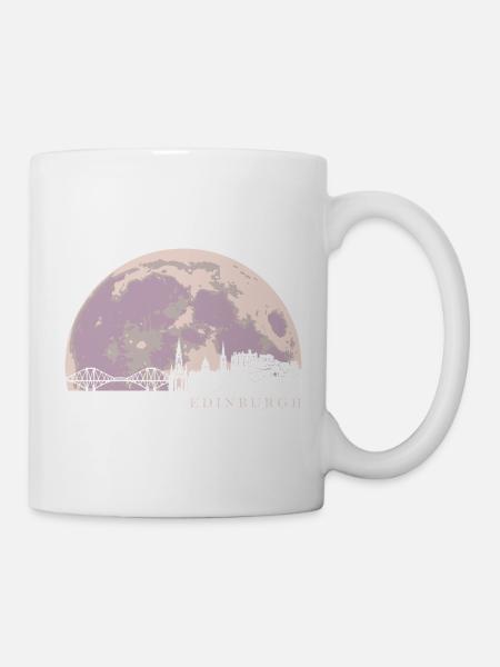 Skyline von Edinburgh Schottland - Tasse - Weiß