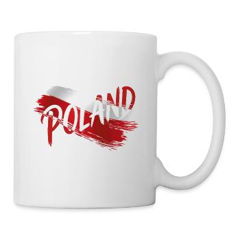 Typografie der polnischen Flagge Grunge – Patriotisch Polnisch D - Tasse - Weiß - Rechts