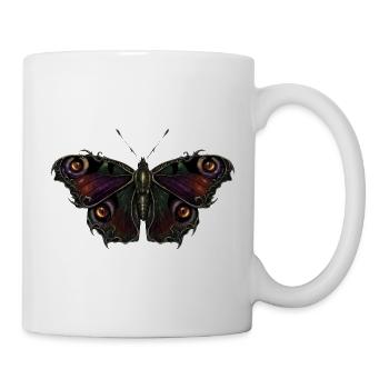 Gotische Schmetterlingsaugen - Tasse - Weiß - Rechts