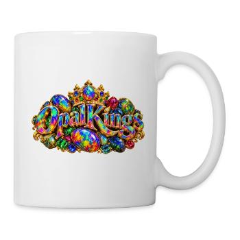 OpalKings Bunte Edelsteinkrone - Tasse - Weiß - Rechts