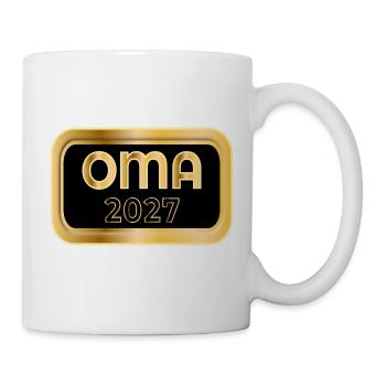 Baby verkünden, Oma 2027 - Tasse - Weiß - Rechts